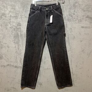 NWT PacSun John Galt Carpenter Jeans Sz Small Black Pants Y2K Baggy 90s Grunge